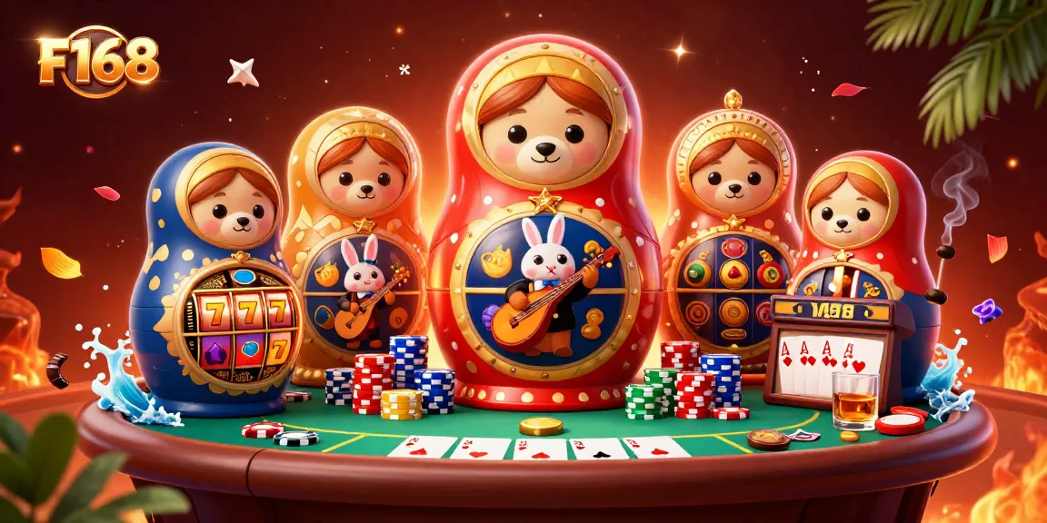 Engage with F168's vibrant online casino scene featuring animated characters and dynamic gaming elements.