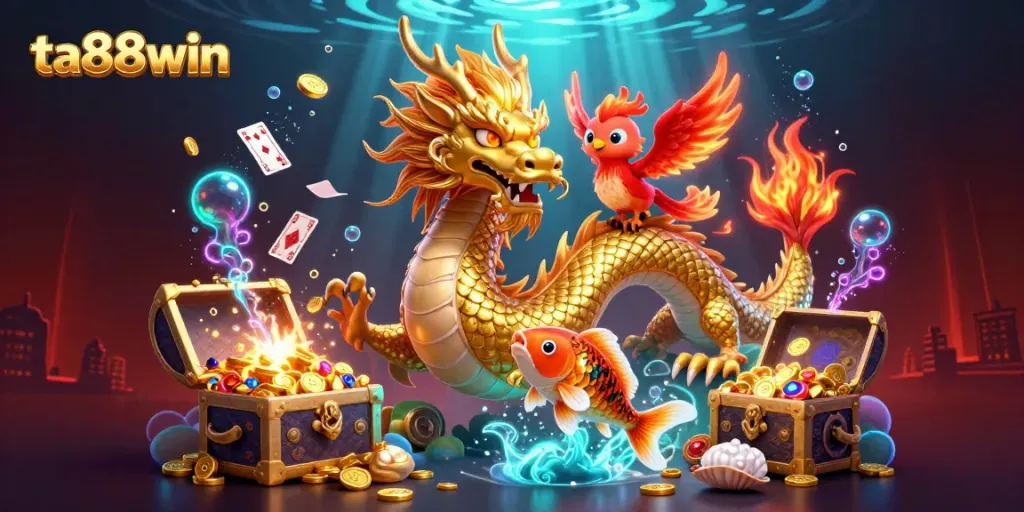 Experience the thrill of ta88win with vibrant 3D casino elements and enchanting characters.