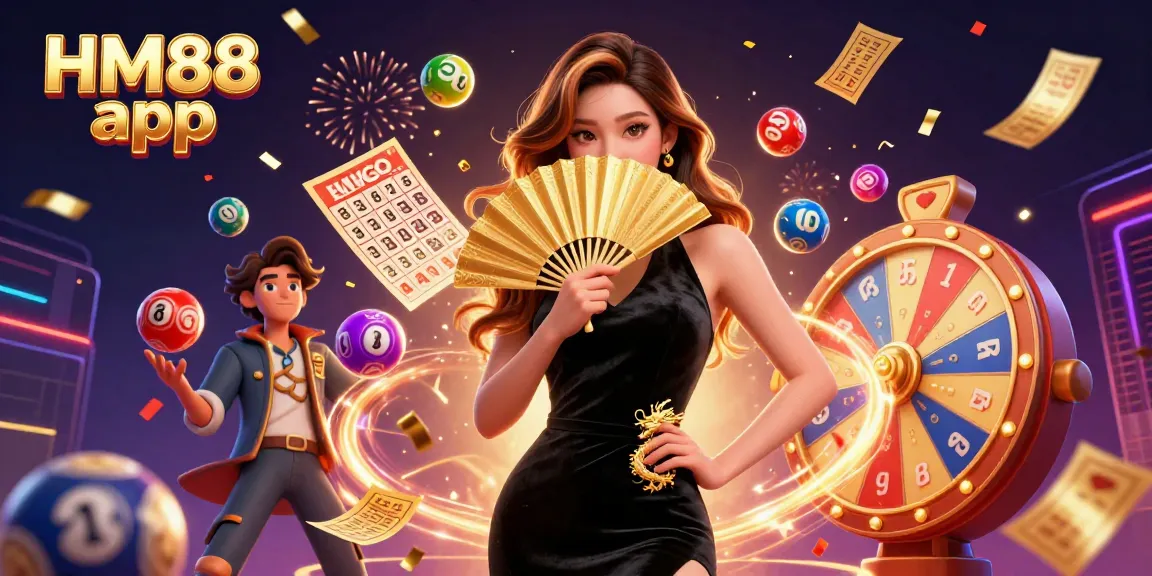 Join the excitement with the HM88 app and experience dynamic gameplay with colorful lottery elements.
