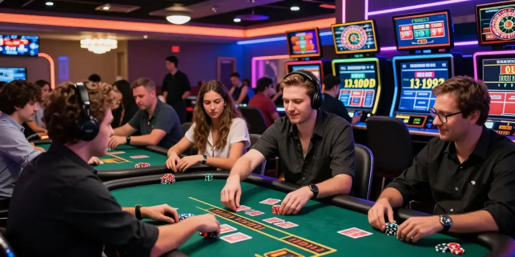 Exciting online gaming experience at fc88 with diverse players enjoying interactive casino games.