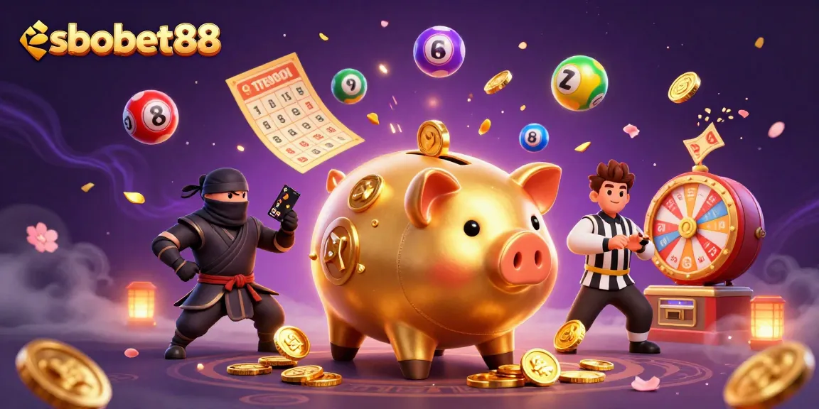 Engage in thrilling gameplay with sbobet88, featuring iconic characters enjoying vibrant casino elements.